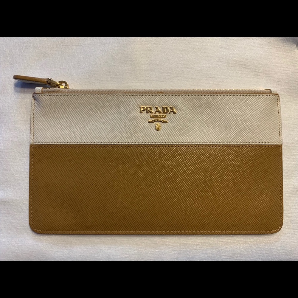 Prada Bicolor Zip Wallet